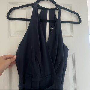 Express Navy Halter Dress